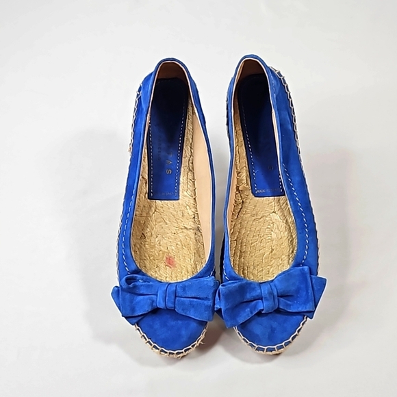 Blue Suede Espadrilles/ Flats Shoes Size 39 - Picture 1 of 7